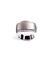 Anello Stocco Gioielli Donna in Oro bianco Zircone MS1 - MS1